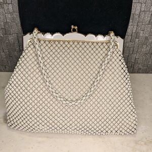 Whiting & Davis Beaded Mesh Evening Clutch Vintage